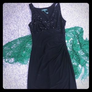 Ralph Lauren Black Sequin Cocktail Dress